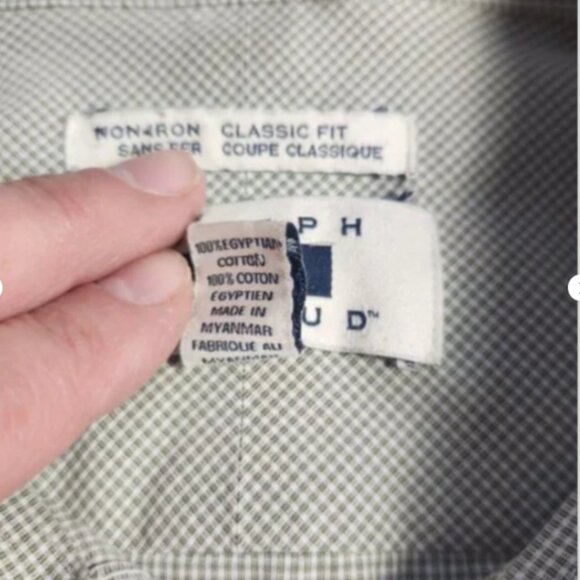 Joseph Abboud Shirt Men's 17 Tall 36/37 Long Sleeve Button Cotton Non Iron - Picture 7 of 12